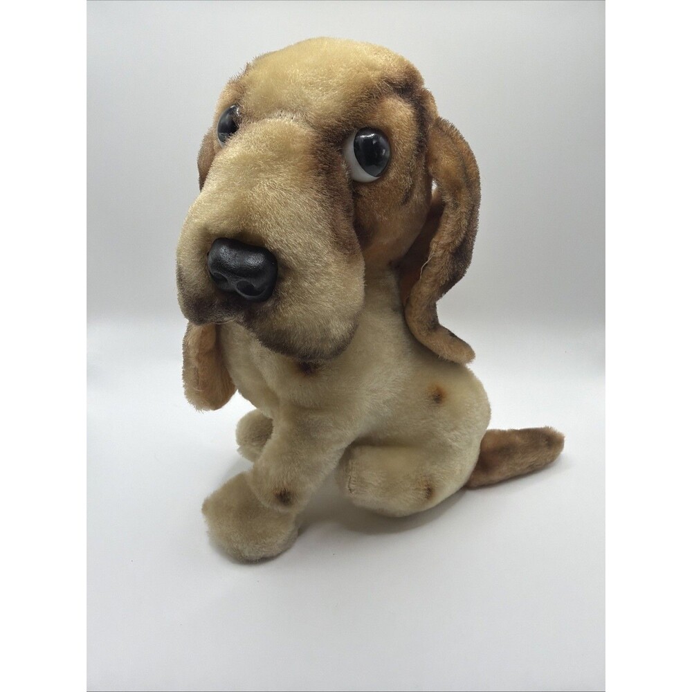 Vintage 1968 KAMAR BASSET HOUND Made in Japan 8" CUTE Stuffed Animal Plush RARE